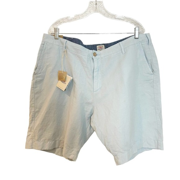 Faherty Brand Stretch Malibu Short 9" in Light Blue Women's Size 40 NWT - Picture 3 of 9
